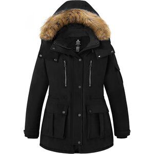 Versatile Plus Size Women's Parka - 5X Warmth & Style with Fleece-Lined Pockets